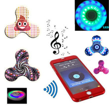 Mini Bluetooth Speaker Music Fidget Spinner LED EDC Hand Spinner Toys Creative finger spinner drop shipping
