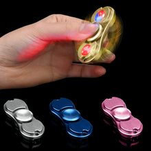 fidget spinner with LED Light Fidget Hand Spinner Triangle Alloy Finger Toy EDC Focus ADHD Autism Adult Kids toy fidget spinner