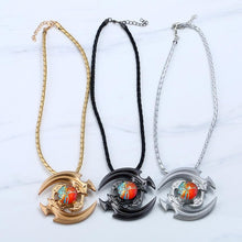 fingertip gyro pendant gem alloy necklace 45+5 cm/17.7+2.0" Tri Fidget Hand Spinner Finger Focus Toy Pendant Necklace #GH20