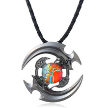 fingertip gyro pendant gem alloy necklace 45+5 cm/17.7+2.0" Tri Fidget Hand Spinner Finger Focus Toy Pendant Necklace #GH20